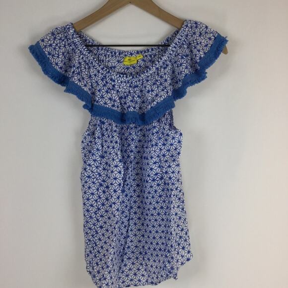 Roberta Roller Rabbit Fringe Off the Shoulder Top - Picture 2 of 5